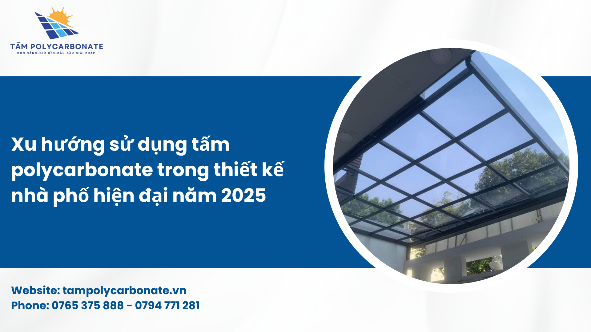 sử dụng tấm polycarbonate trong thiết kế nhà phố hiện đại