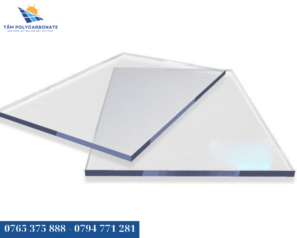 Tấm polycarbonate đặc dày 3mm nhẹ và bền