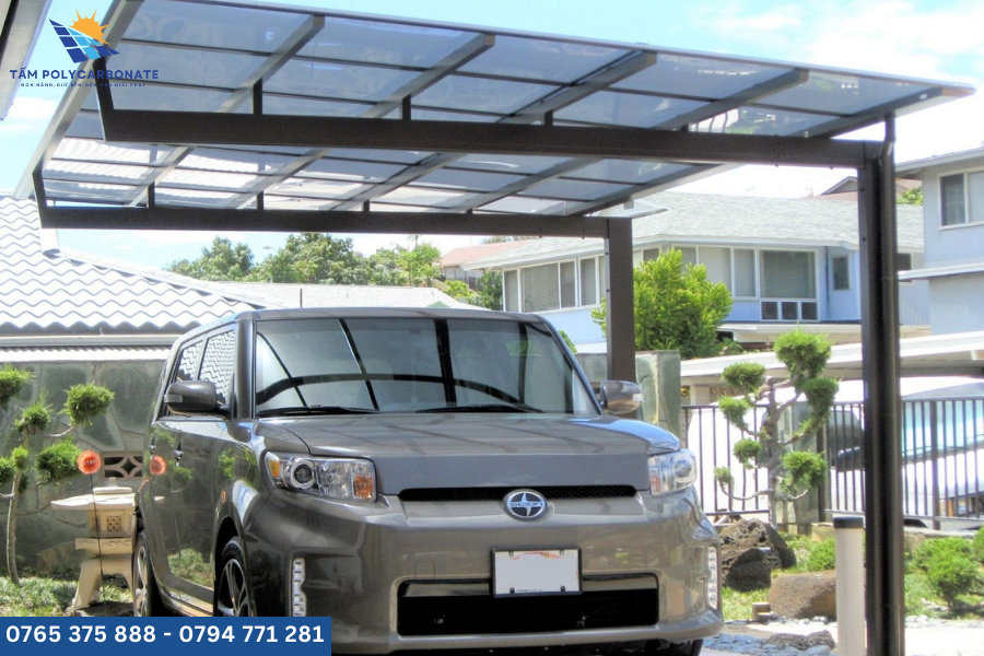 Carport tôn lấy sáng UV