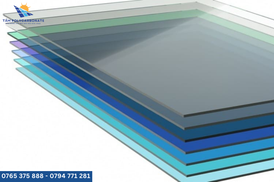 Tấm polycarbonate đặc ruột 6mm chống UV