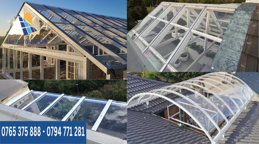 ứng dụng tấm lợp polycarbonate đặc 10mm