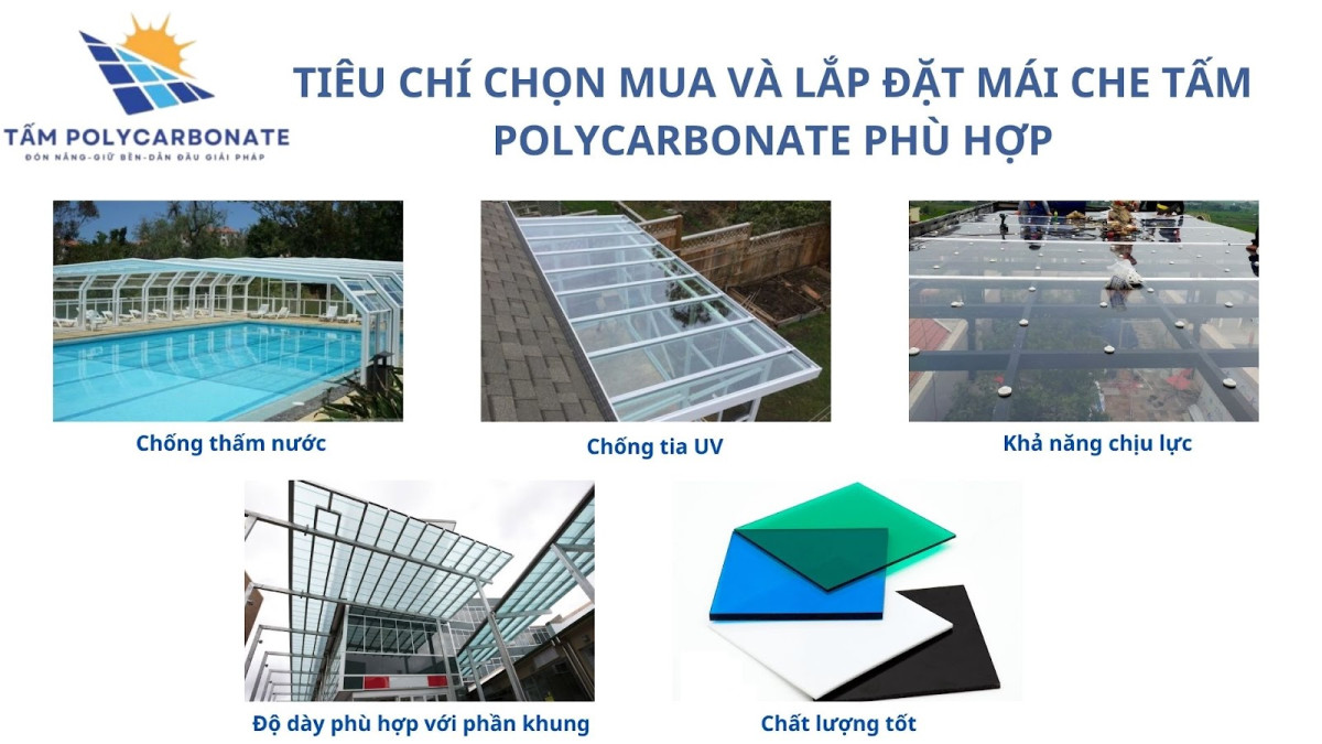 Cách chọn mái che polycarbonate