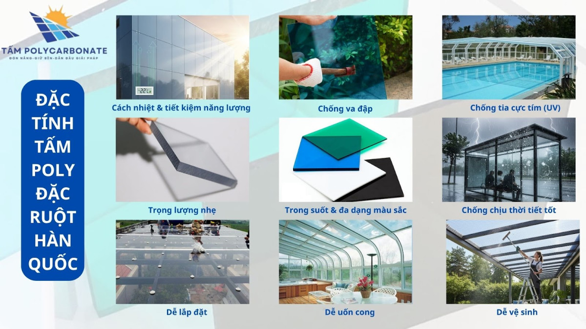 Đặc tính tấm poly đặc Hàn Quốc
