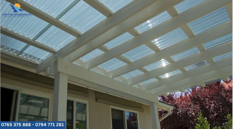 tấm lợp lấy sáng poly rỗng 4,5mm